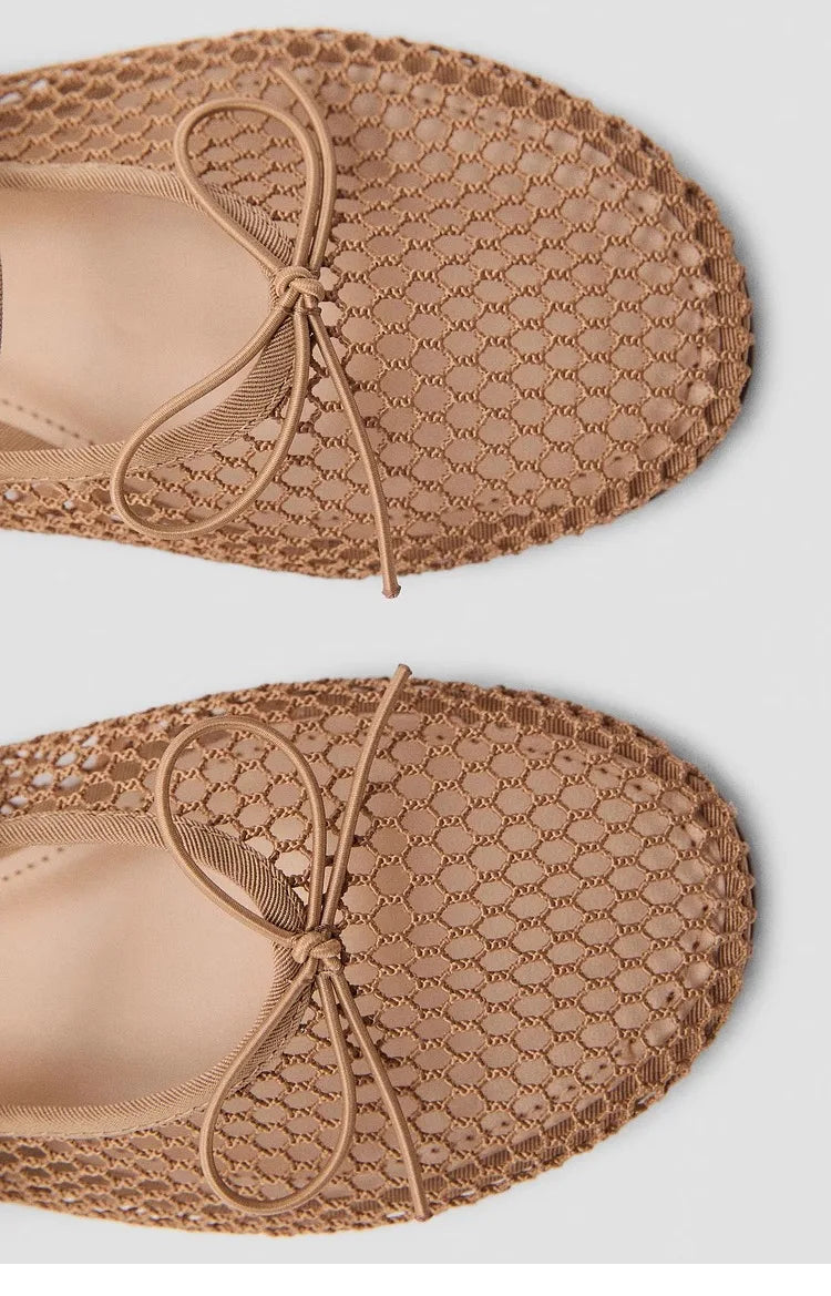 Breathable Women’s Ballet Flats - Mary Jane, Mesh, Summer