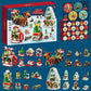 24 Days Christmas Advent Calendar Building Blocks Set - Fun DIY Santa Toys for Kids