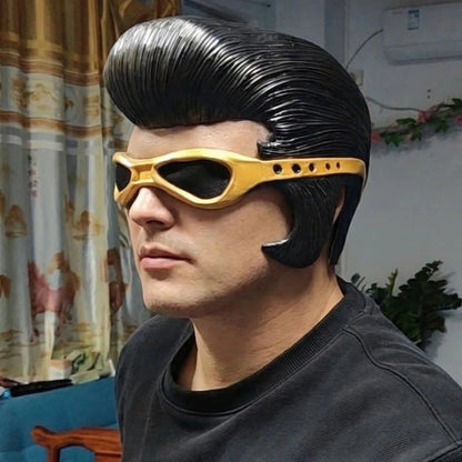 Elvis Presley Latex Half-Face Celebrity Cosplay Mask for Adults Halloween 2026