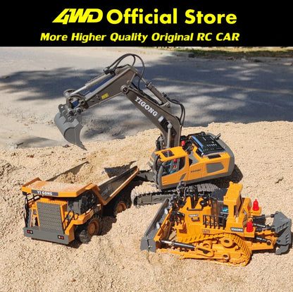 Remote Control Excavator Toy 4WD Construction Vehicle Battery Included Kids Gift Fall 2025