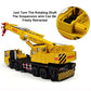 Scale Alloy Diecast Engineering Crane Toy - 360° Rotating, Four-Wheel Steering Model for Kids