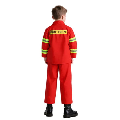 Cosplaykostuumset voor kinderen als brandweerman, met realistische speelgoeduitrusting voor jongens en meisjes, voor feestelijke optredens 2026