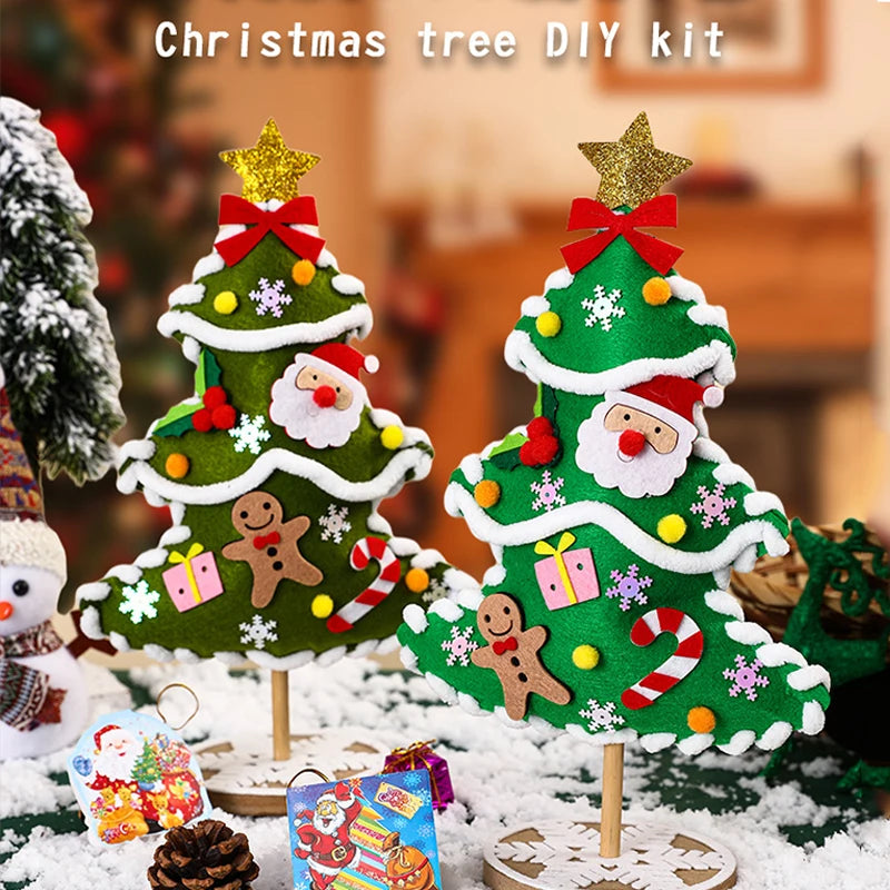 Kit fai da te per albero di Natale per bambini: divertenti decorazioni fatte a mano e puzzle da regalare per le feste