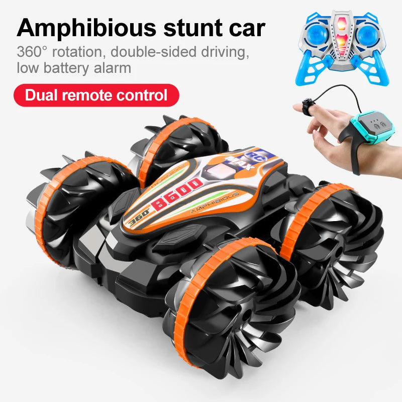 All-Terrain RC Stunt Car - Double-Sided Flip, Drift Wheel Light, Outdoor Toy for Boys