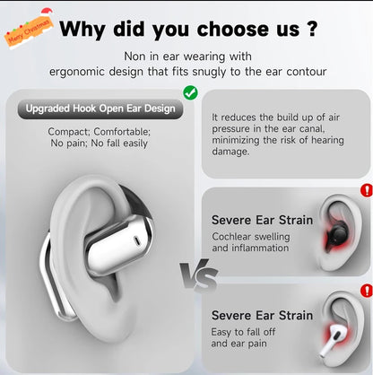 AI Translation Open Ear Earbuds With LCD Touch Screen