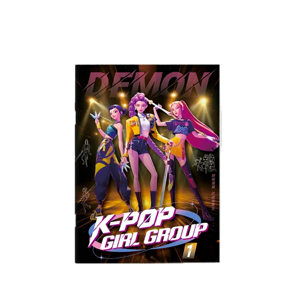 Coloring Book Kpop Demon Hunters Anime Sketches Rumi Mira Zoey Cute Line Drawings Back to School 2025 Gift