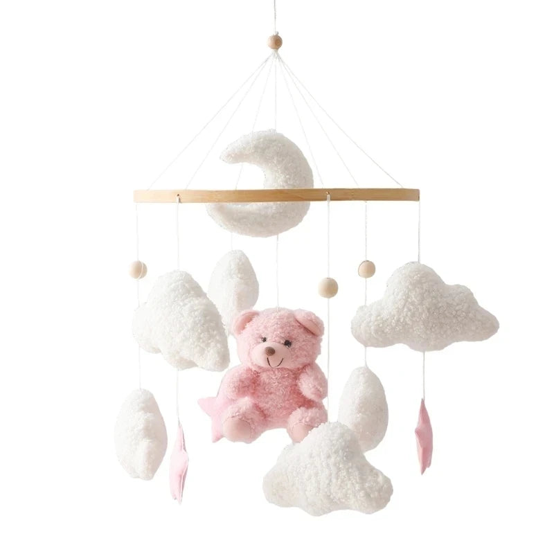 Wooden Baby Mobile Crib Arm Holder Newborn Sensory Toys