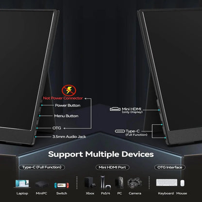 OLED 13,3 tommers bærbar skjerm 1 ms HDR 100 prosent DCI P3