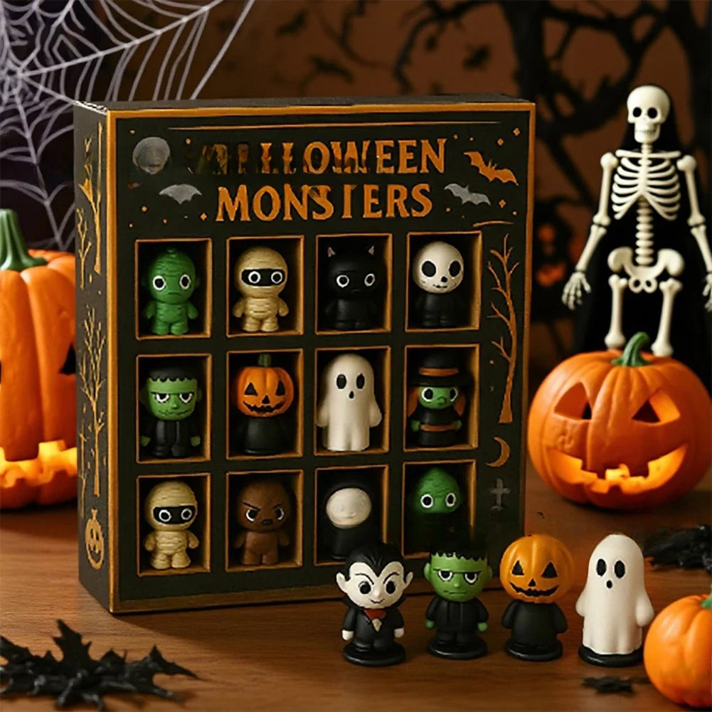 Calendario de Adviento de Halloween 12 Muñecas Mini Espeluznantes 2025