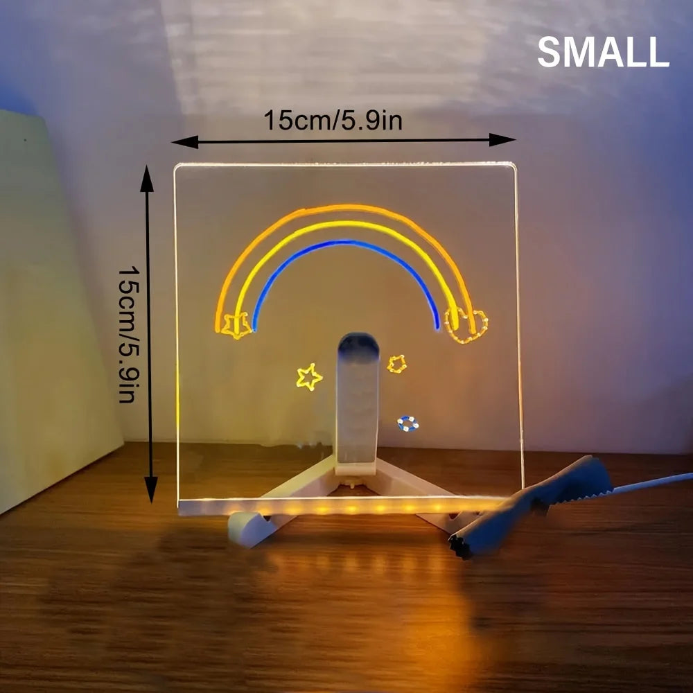 Bacheca luminosa in acrilico a LED: tavolo da disegno USB cancellabile per bambini, perfetto per regali di compleanno e pubblicità nei bar