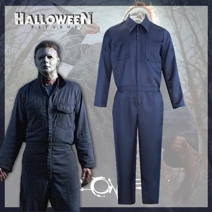 Michael Myers-bloederig moordenaars-anime-cosplaykostuum, jumpsuit met horrormasker voor mannen en vrouwen, Halloween 2026
