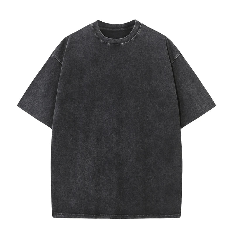 Oversized men's t-shirt – loose-fit silhouette, heavy cotton, vintage-washed streetwear tee