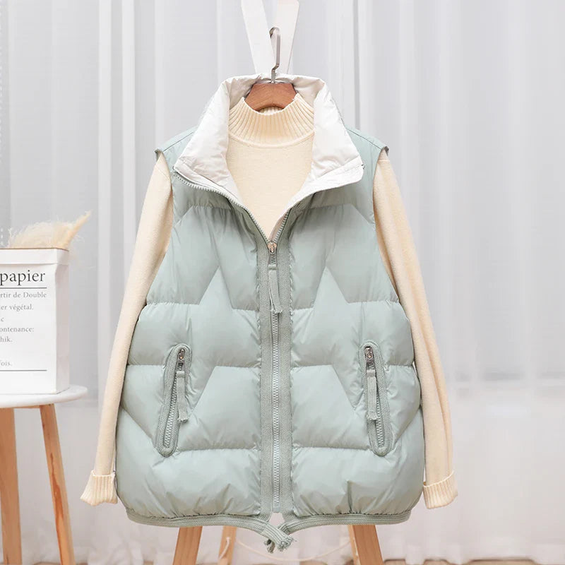 Lightweight Women’s Puffer Vest - Short Relaxed, Duck Down