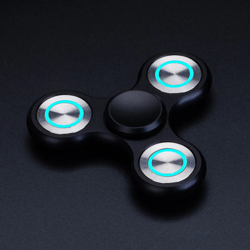 Fidget Spinner Luminous Metal Triangle EDC Desk Focus Toy