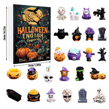 Calendario dell'Avvento di Halloween 24 Giorni Regali a Sorpresa Non Dolciumi