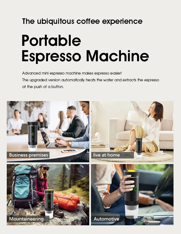 Portable Espresso Machine Wireless 3 In 1 Travel Car Camp