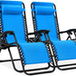 Adjustable Steel Mesh Zero Gravity Lounge Chairs with Cup Holders & Pillows - Portable Recliners for Outdoor Relaxation and Comfort