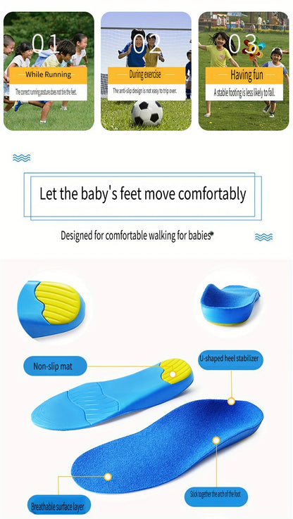 Kids Orthotic Insoles High Arch Support Sports Comfort Plantar Fascia Insole