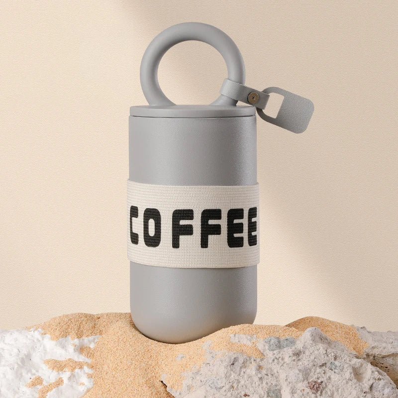 Koffiereisbeker 304 roestvrij staal 460ml geïsoleerde tumbler draagbaar met handvat modieus schattig herfst 2025