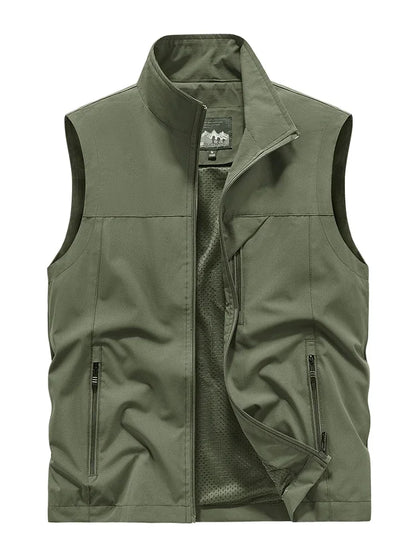 Waterproof Versatile Mens Vest - Sleeveless Polyester