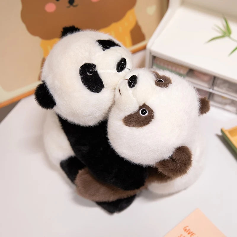 Poupée en peluche panda bébé réaliste et lestée Cadeau de Noël