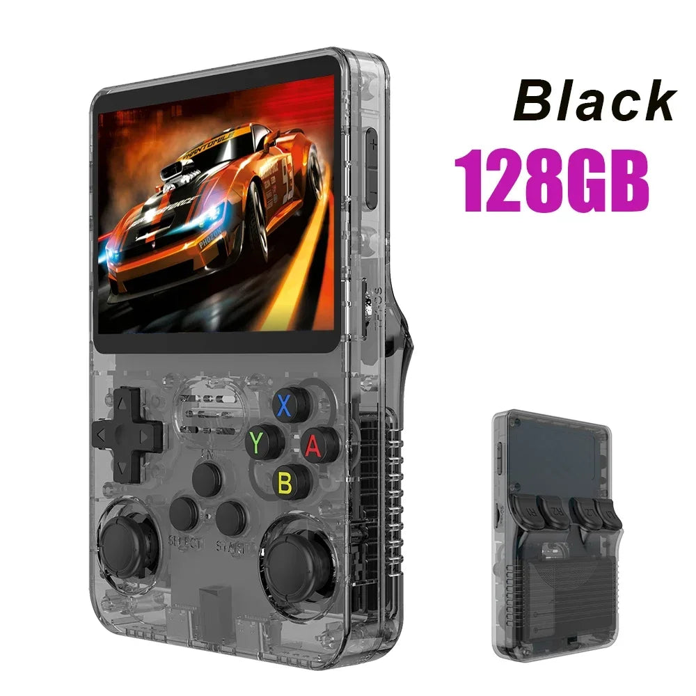 Portable R36S Retro Handheld Video Game Console - 3.5" IPS Screen, 64GB Storage, Linux System