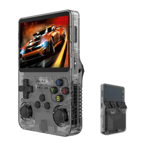 Consola de videojuegos portátil retro R36S - Pantalla IPS de 3,5", almacenamiento de 64 GB, sistema Linux