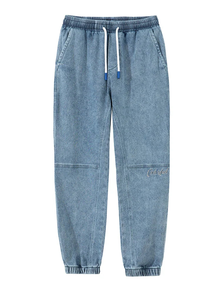 Lightweight Men’s Jogger Jeans - Baggy Tapered Cotton Blend