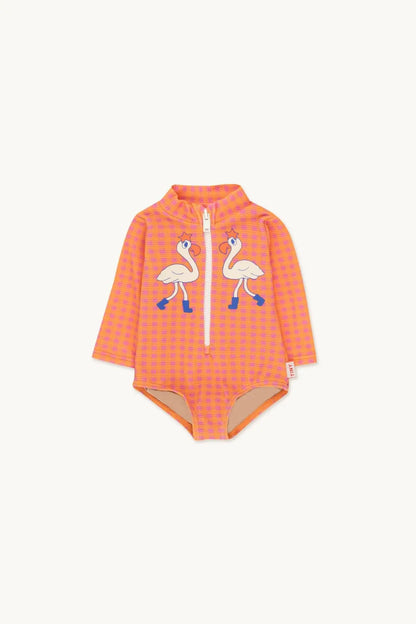 Lightweight unisex one-piece swimsuit - casual cut, nylon, beach & pool wear for kids