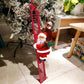 Musical Climbing Santa Claus Doll with Ladder - 20cm Plush Christmas Decoration, Festive Home Ornament for Kids, Holiday Gift 2025