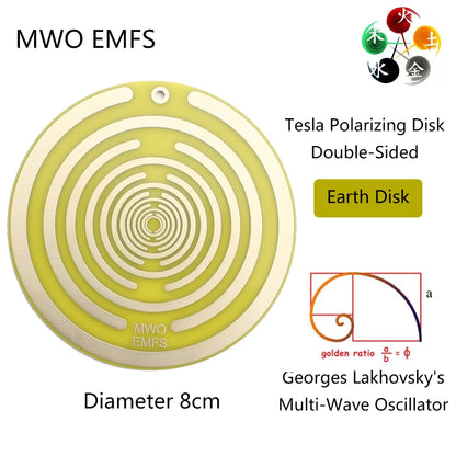 Variant image for Double-Sided Polarizing Disk for Electromagnetic Radiation Protection and Pain Relief, Portable Non-Toxic Design-2