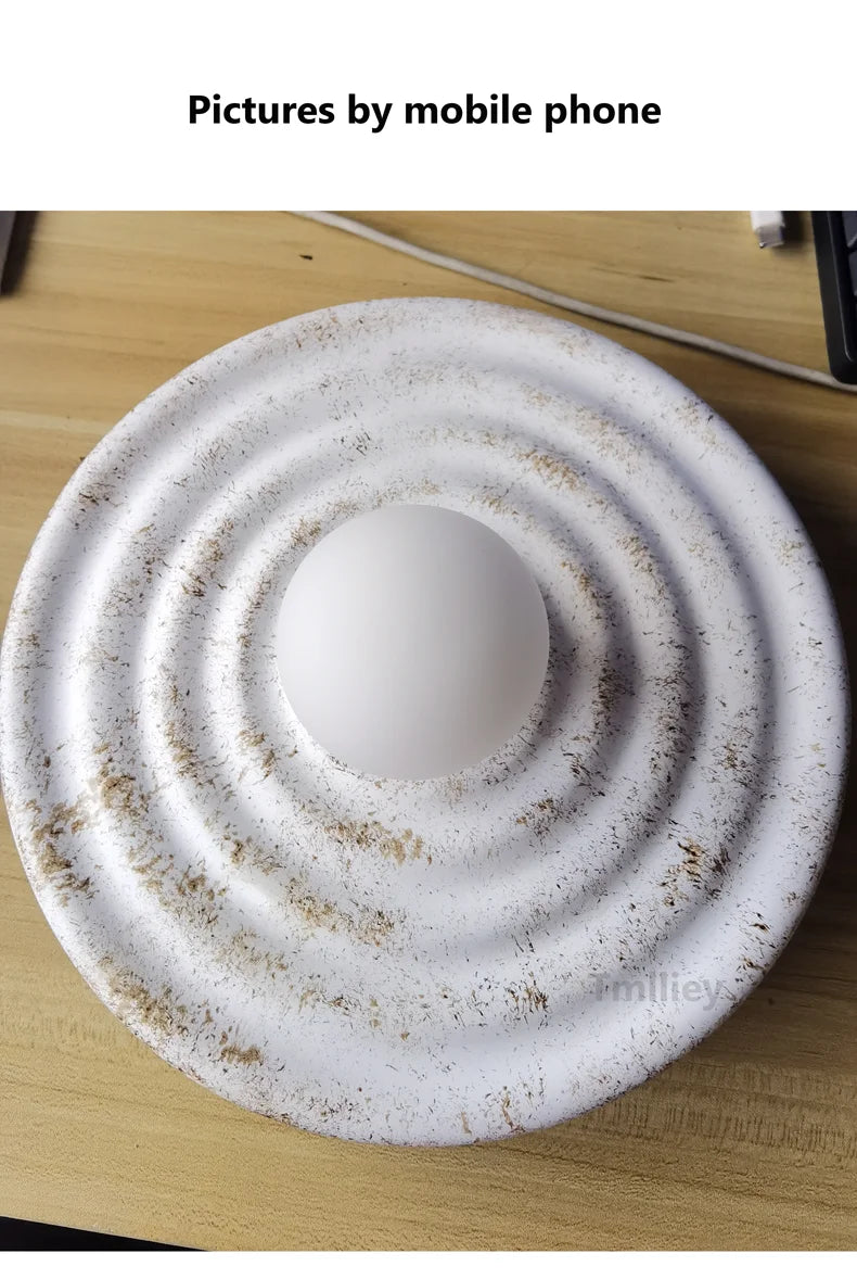 Japandi Wabi Sabi Round Wall Sconce Japanese Minimal LED Light