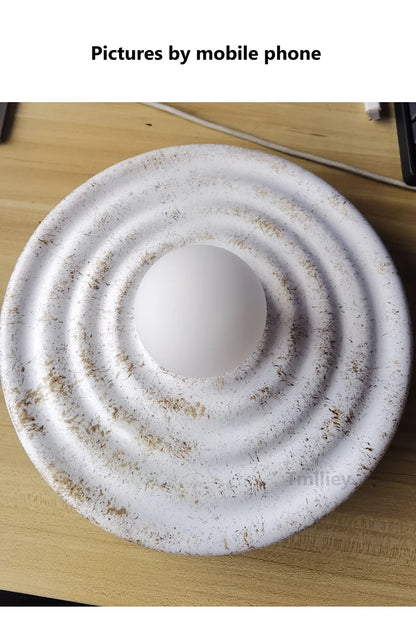 Japandi Wabi Sabi Round Wall Sconce Japanese Minimal LED Light