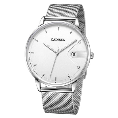 Ultra Thin Swiss Quartz Mesh Strap Watch 7mm Sapphire