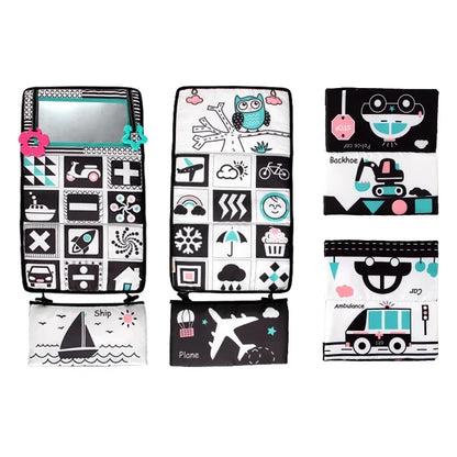 Variant image for High Contrast Baby Tummy Time Pillow with Mirror, Teething Toy, and Crinkle Paper for Infants 0-6 Months-8