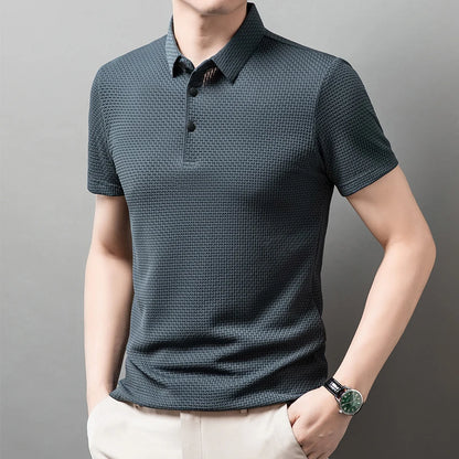 Breathable men's polo shirt – short sleeve, casual summer style, slim fit versatile top