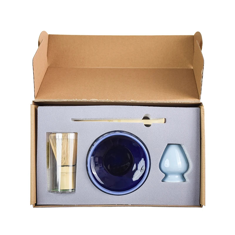 Matcha Tesæt Porcelæn 4 dele Håndlavet Let at rengøre Gave sæt