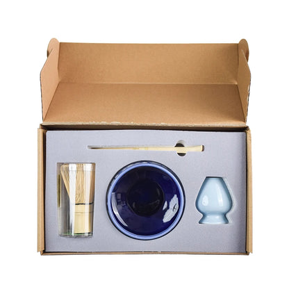 Matcha Tesæt Porcelæn 4 dele Håndlavet Let at rengøre Gave sæt