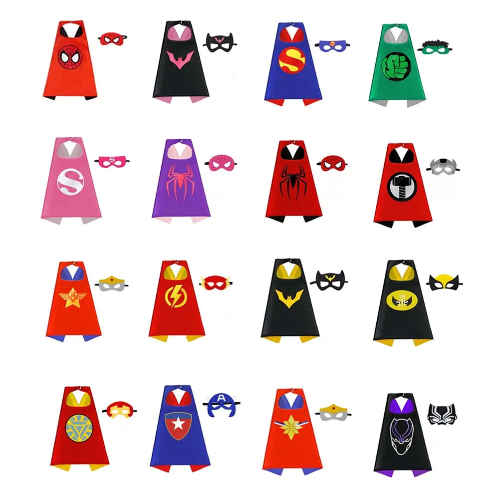 Set superheldencapes voor jongens en meisjes, verjaardagsfeest, cartoonverkleedkleding, Halloween-cosplayfeestbenodigdheden, paascadeau 2026