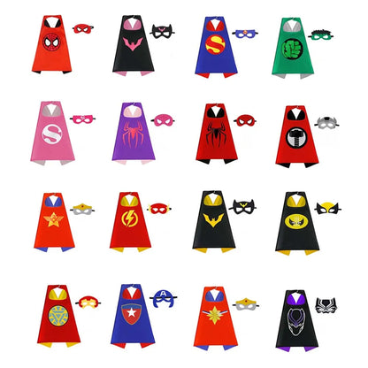 Set superheldencapes voor jongens en meisjes, verjaardagsfeest, cartoonverkleedkleding, Halloween-cosplayfeestbenodigdheden, paascadeau 2026