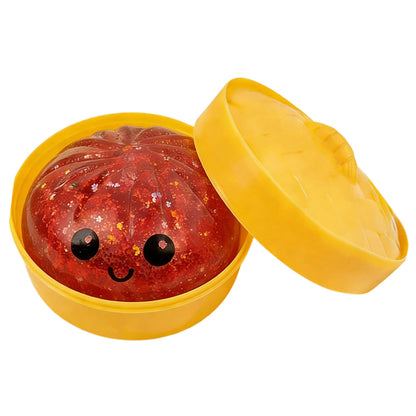 Glitter Bun Fidget Toy Kawaii Dumpling Squeeze Dough Ball Desk Toy Viral Fall 2026 Gift Stress Relief