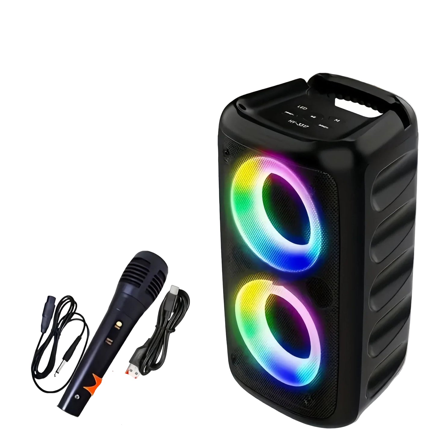 Karaoke Speaker Portable Bluetooth System With Microphone And LED Lights For Home Parties Fall 2025