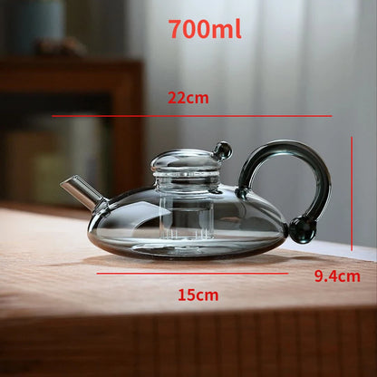 High Borosilicate Glass Teapot Set - Scandinavian Style Heat-Resistant English Tea Set