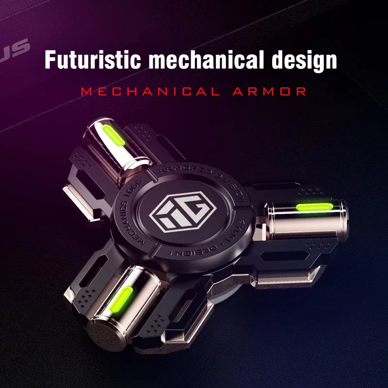 Glow Fidget Spinner Alloy EDC Long Spin Stress Relief
