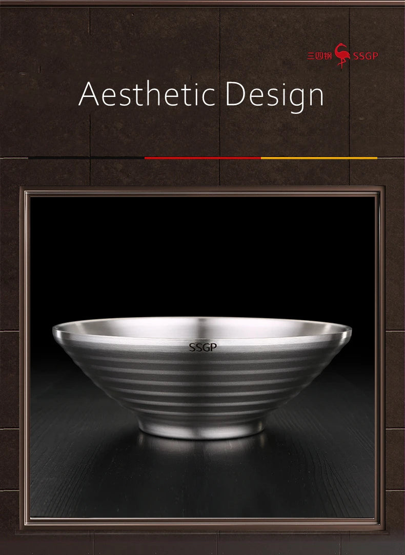 Ciotola per Ramen in Acciaio Inossidabile 1.4L Isolante Regalo di Natale