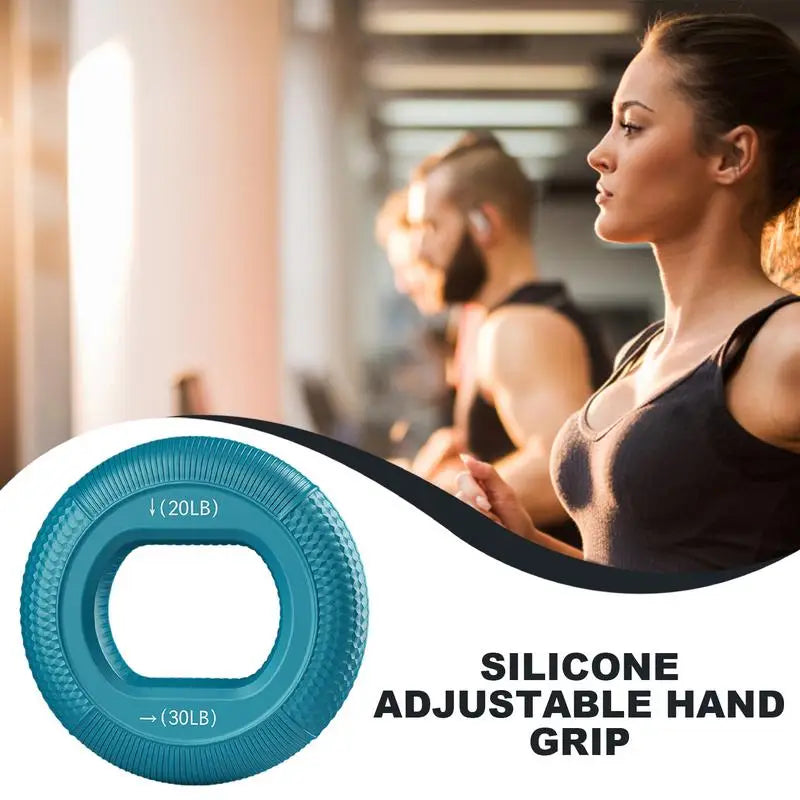 Silicone Hand Grip Strengthener Rings - Adjustable Fitness Equipment for Muscle Training