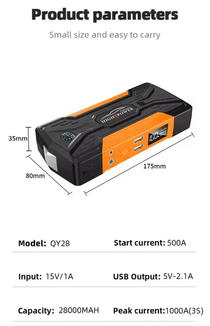 Auto Starthilfe mit Pumpe Tragbares 12V Notstrombank Kit 99800mAh Fall 2025 Geschenk