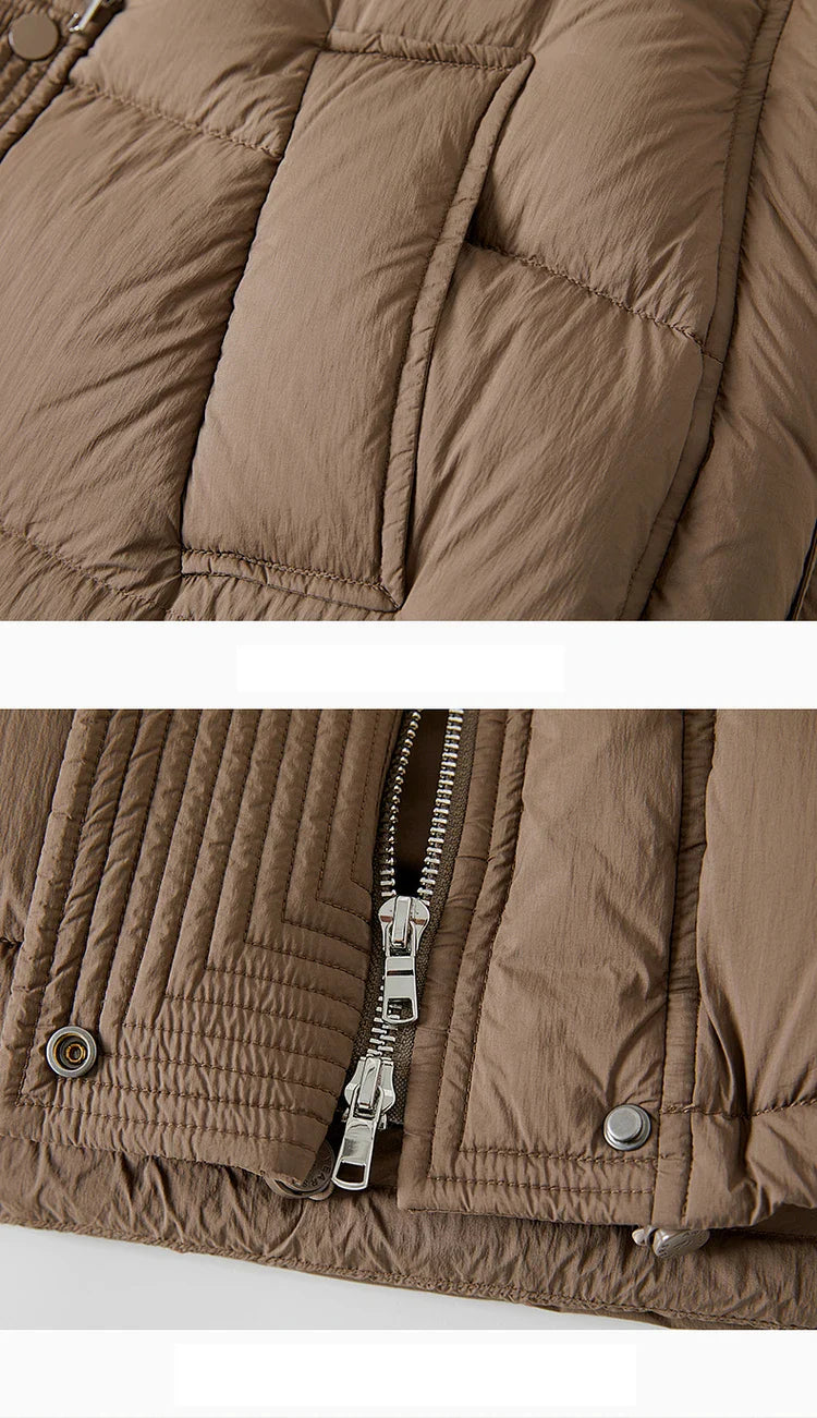 Insulating Women’s Down Vest - Cropped, Duck, Winter