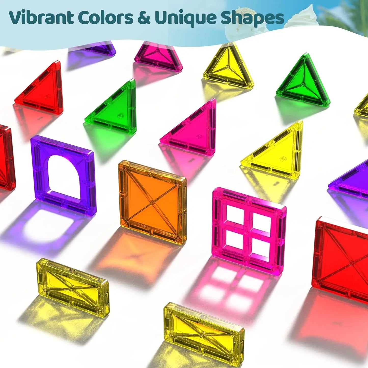 Magnetische Kacheln Reise-Set 56-teilig Tragbare STEM Bausteine Für Kinder Bildschirmfreies Pädagogisches Geschenk Herbst 2025