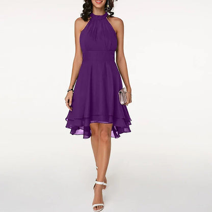 Elegant Women's Ruffled Dress for Summer and Formal Occasions - Lightweight and Comfortable-4